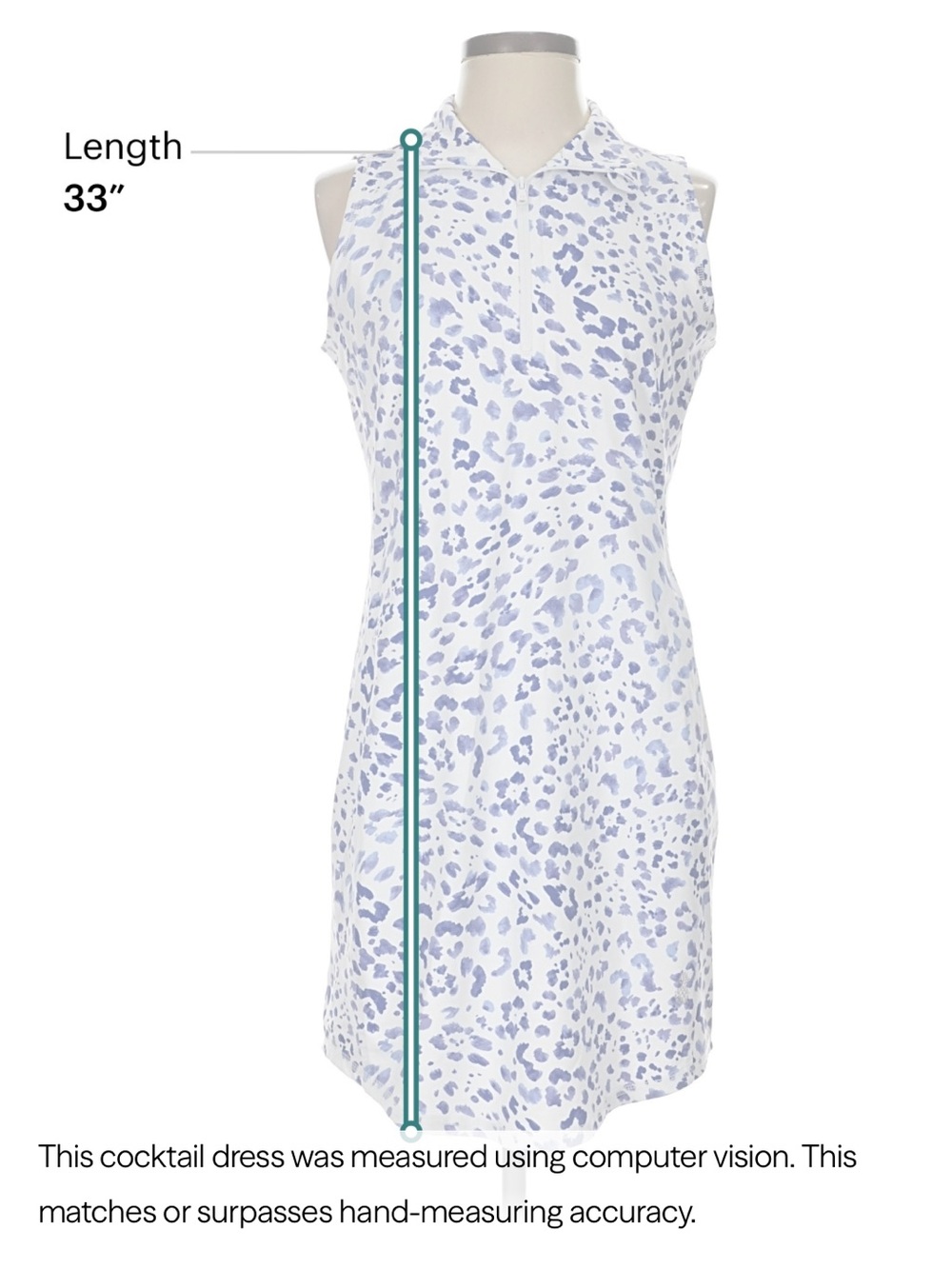 Tommy Bahama IslandZone Blue Leopard Print Golf Dress XS - Picture 6 of 8